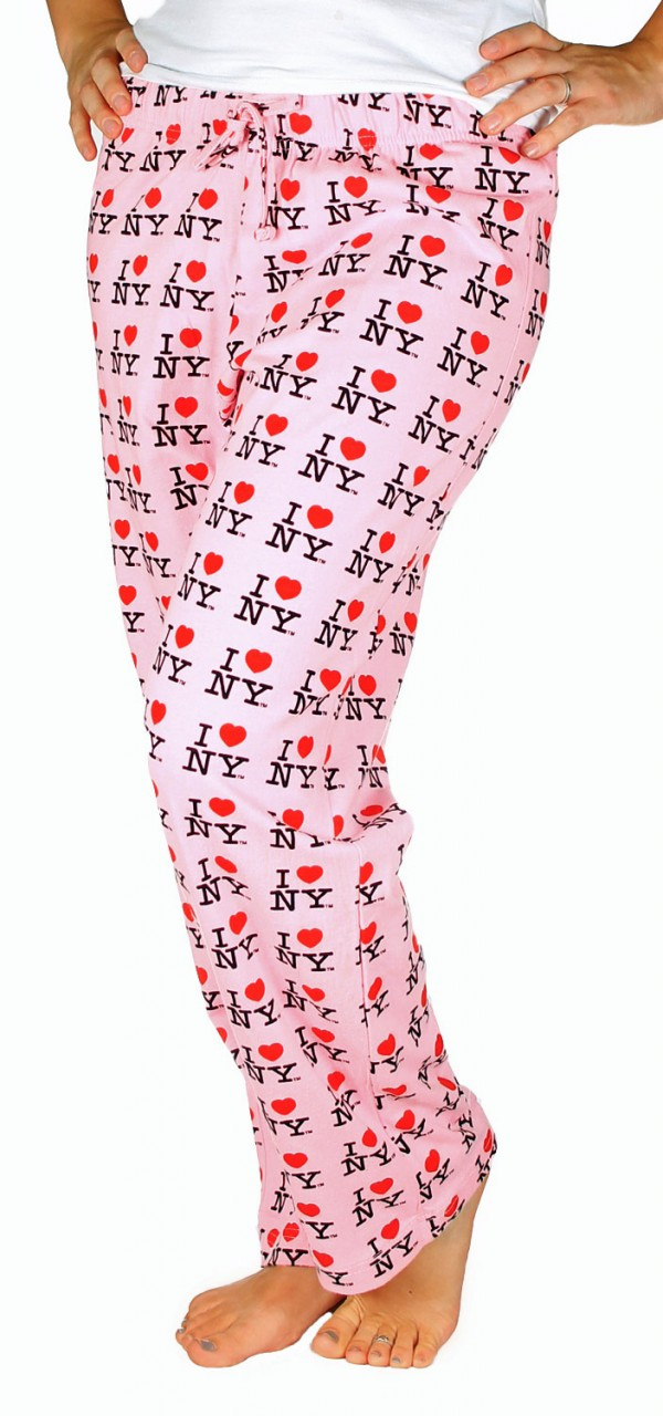 I NY Love Pink Print Pajama Allover