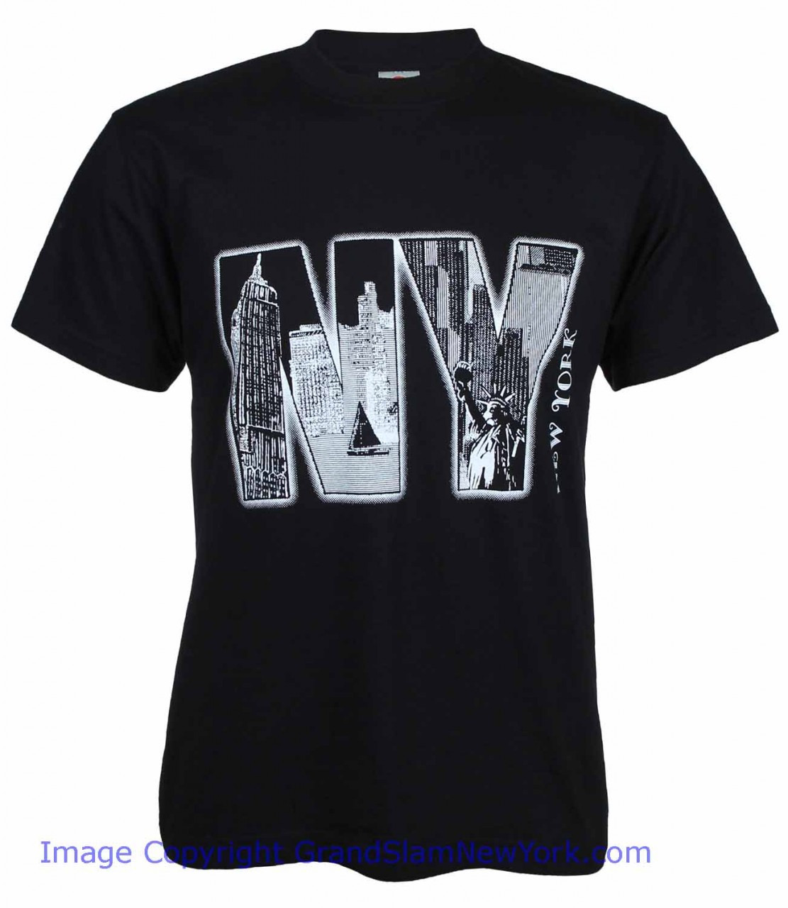 NY New York Iconic Detailed Black Tee