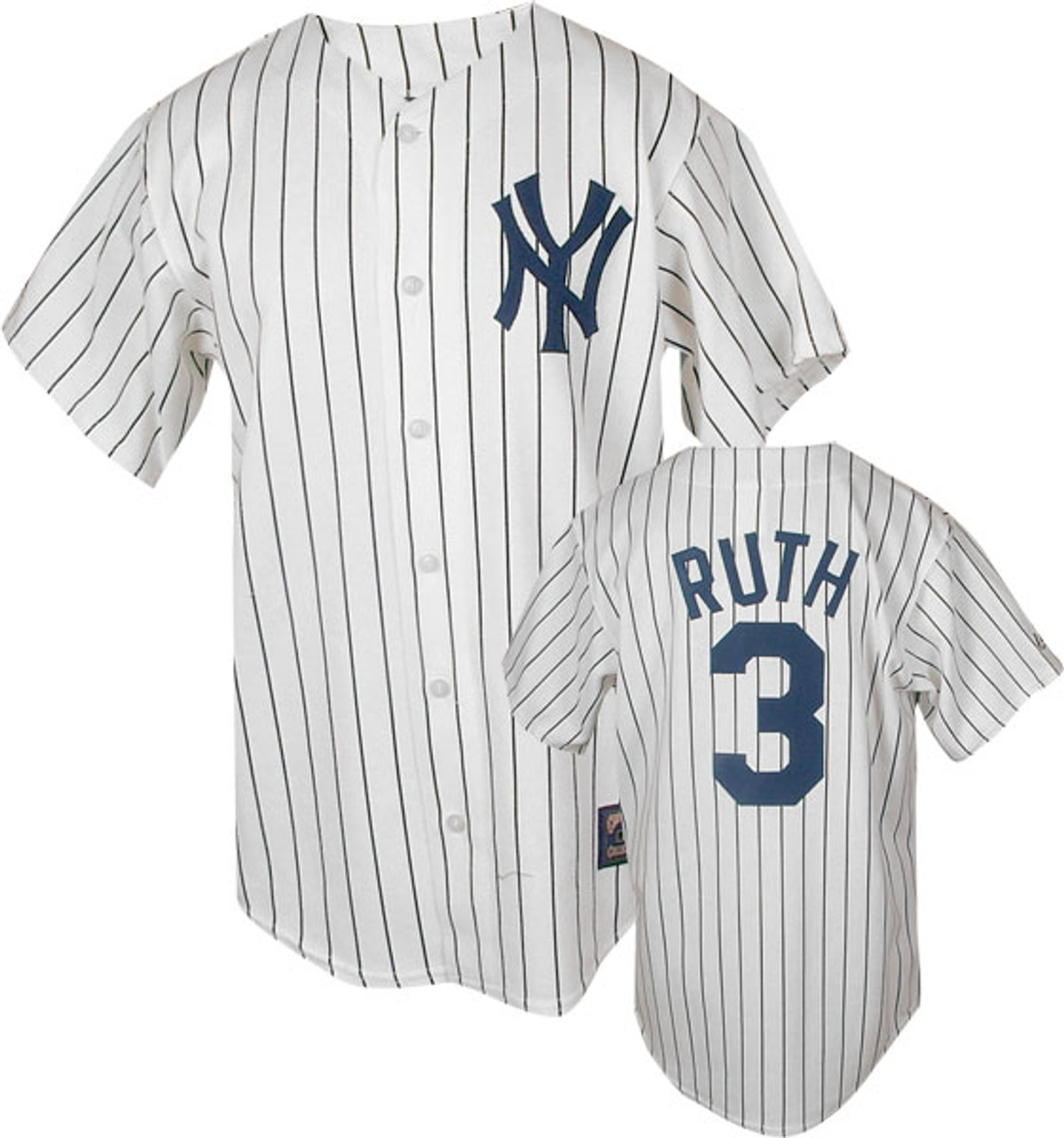 Men's Majestic Boston Red Sox #3 Babe Ruth Replica Navy Blue