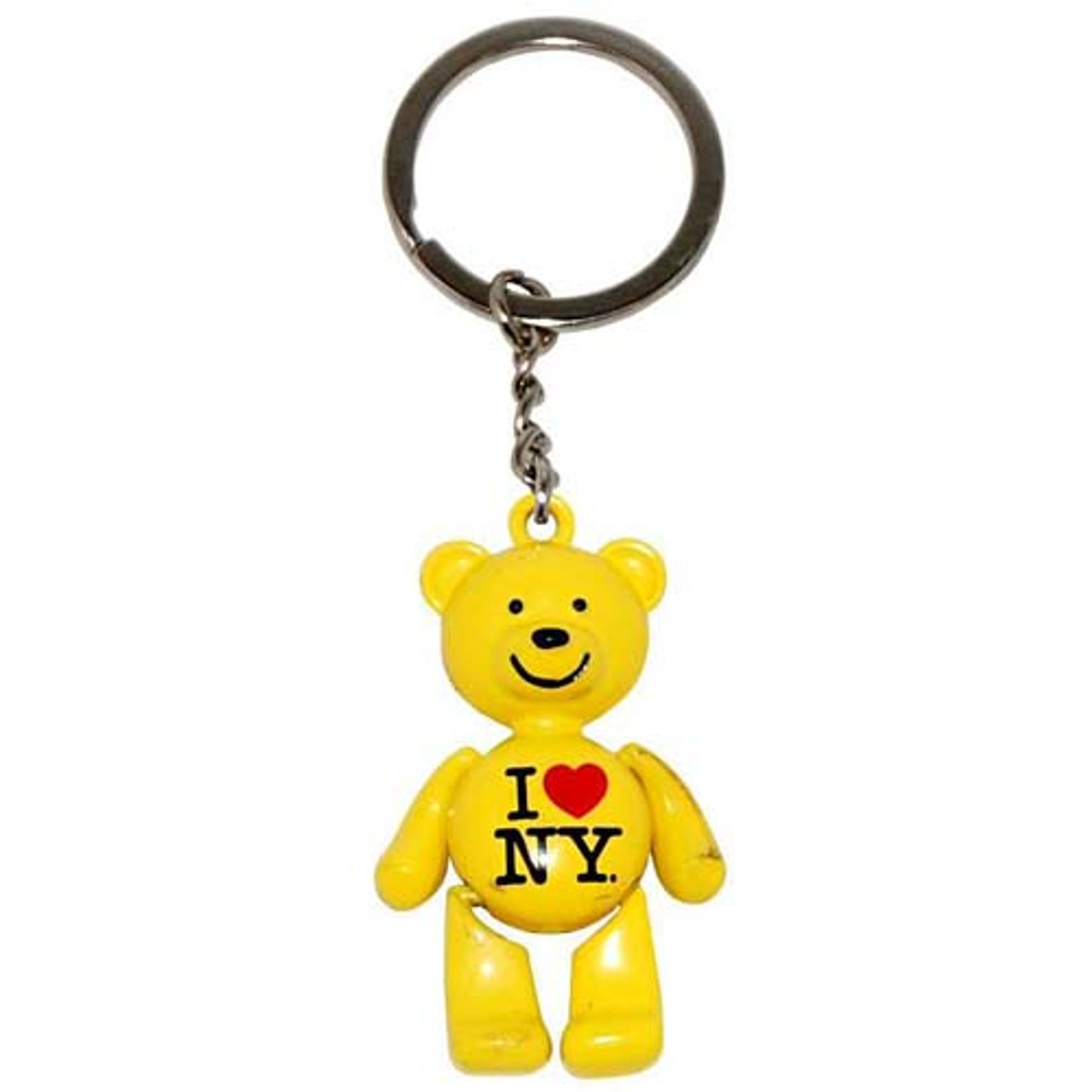 I Love NY Yellow Bear Keyring