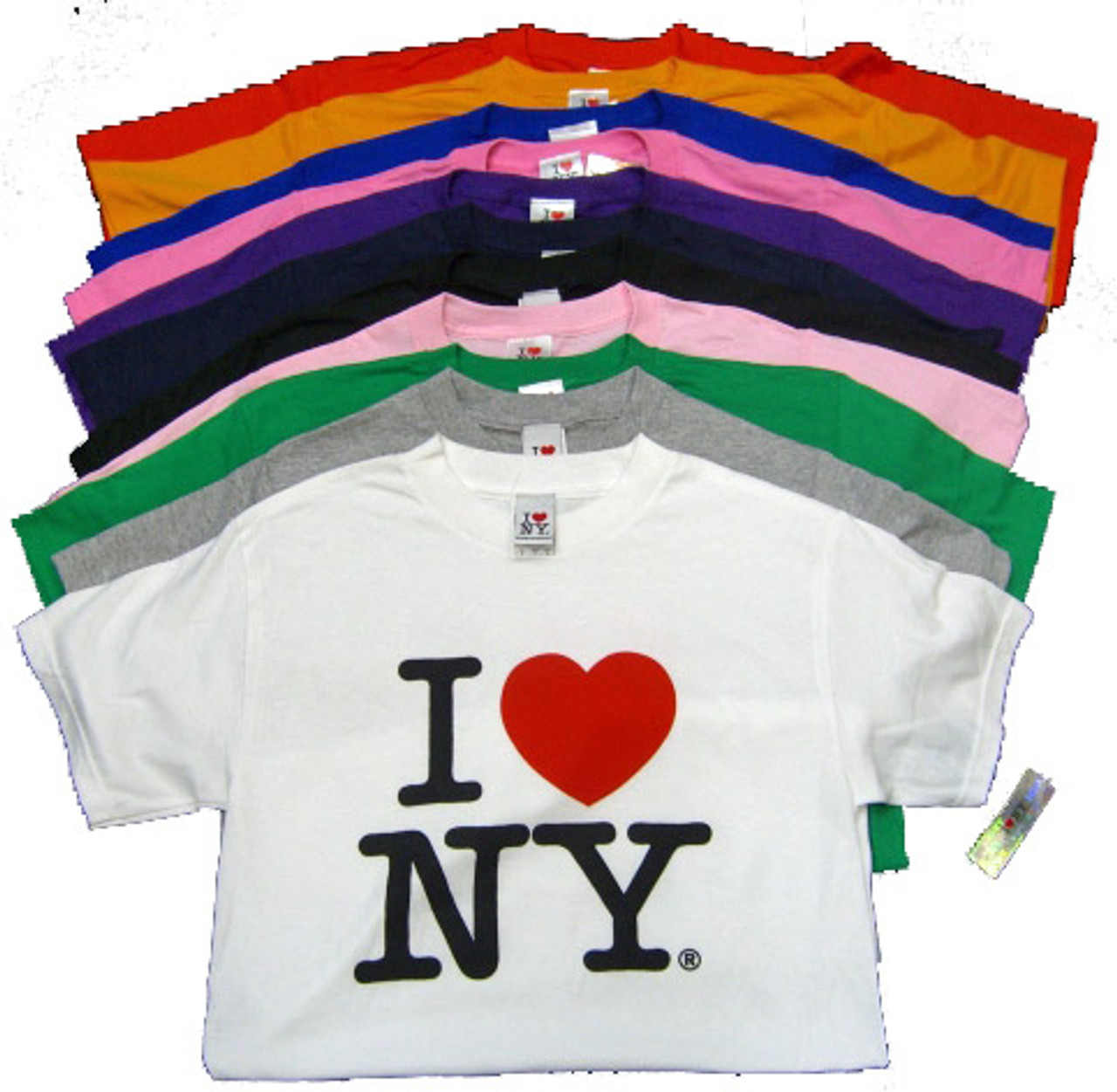 I Love NY T-Shirts in every color only $6.99. Adult and Kids on Sale!