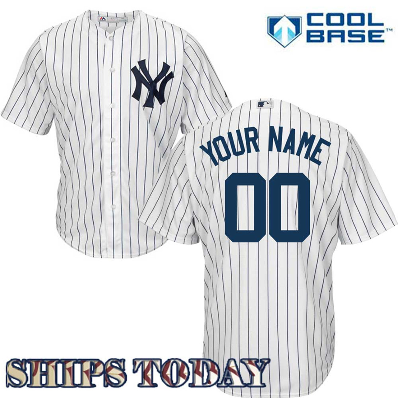 NY Yankees Replica Personalized Baby Home Jersey