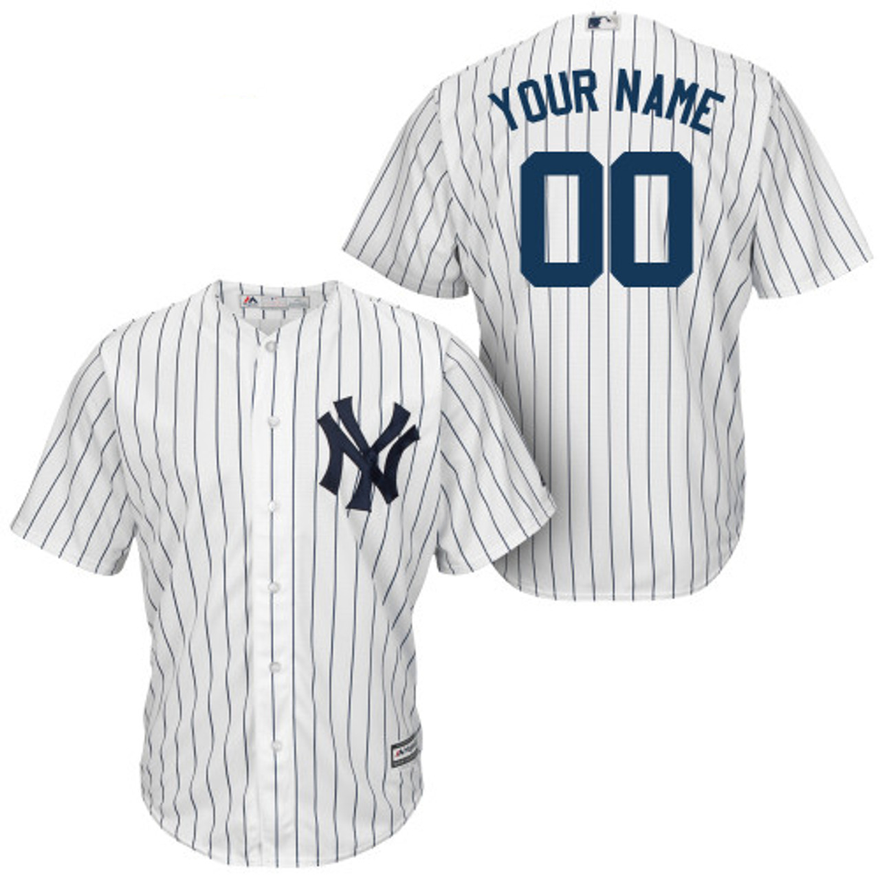 Custom New York Yankees Youth Navy Backer T-Shirt 