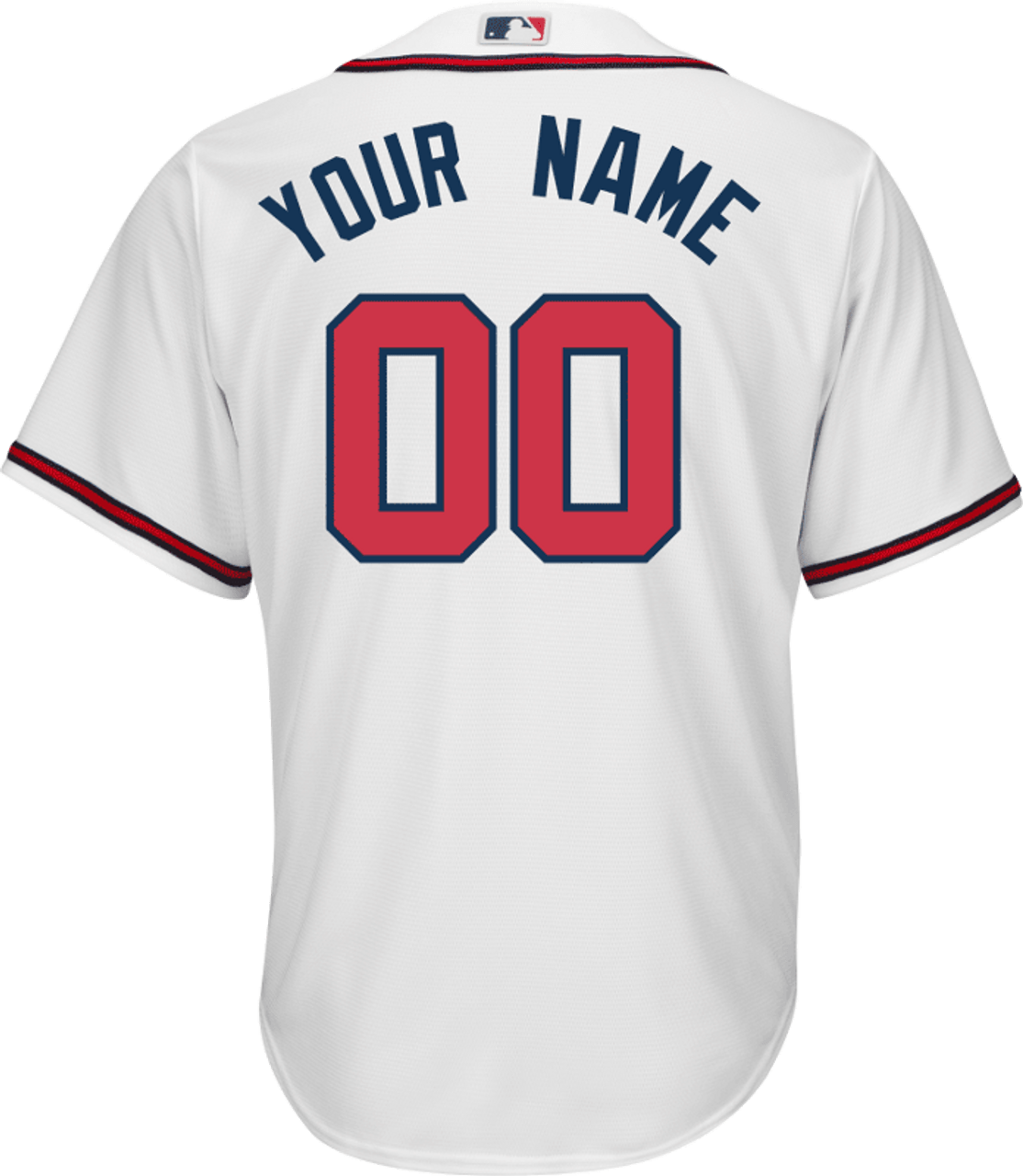 Custom Youth Atlanta Braves Home Jersey - White Replica