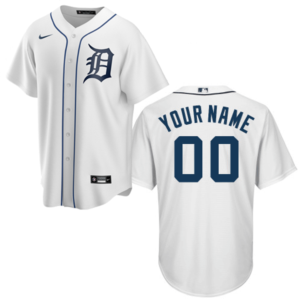 2014 Detroit Tigers Team Signed Home Jersey (MLB AUTHENTICATED)