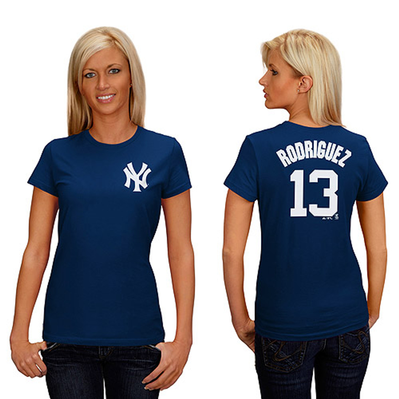 All Rise Ladies T-Shirt - Navy Aaron Judge Yankees Womans Nickname T-Shirt