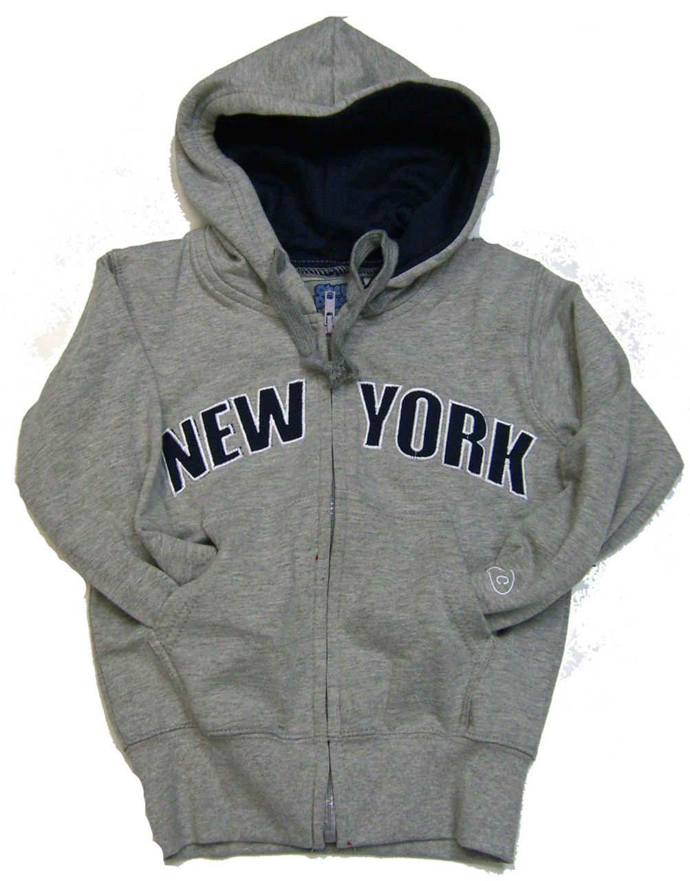 New York Kids Sweatshirt Grey Zipper Hoodie