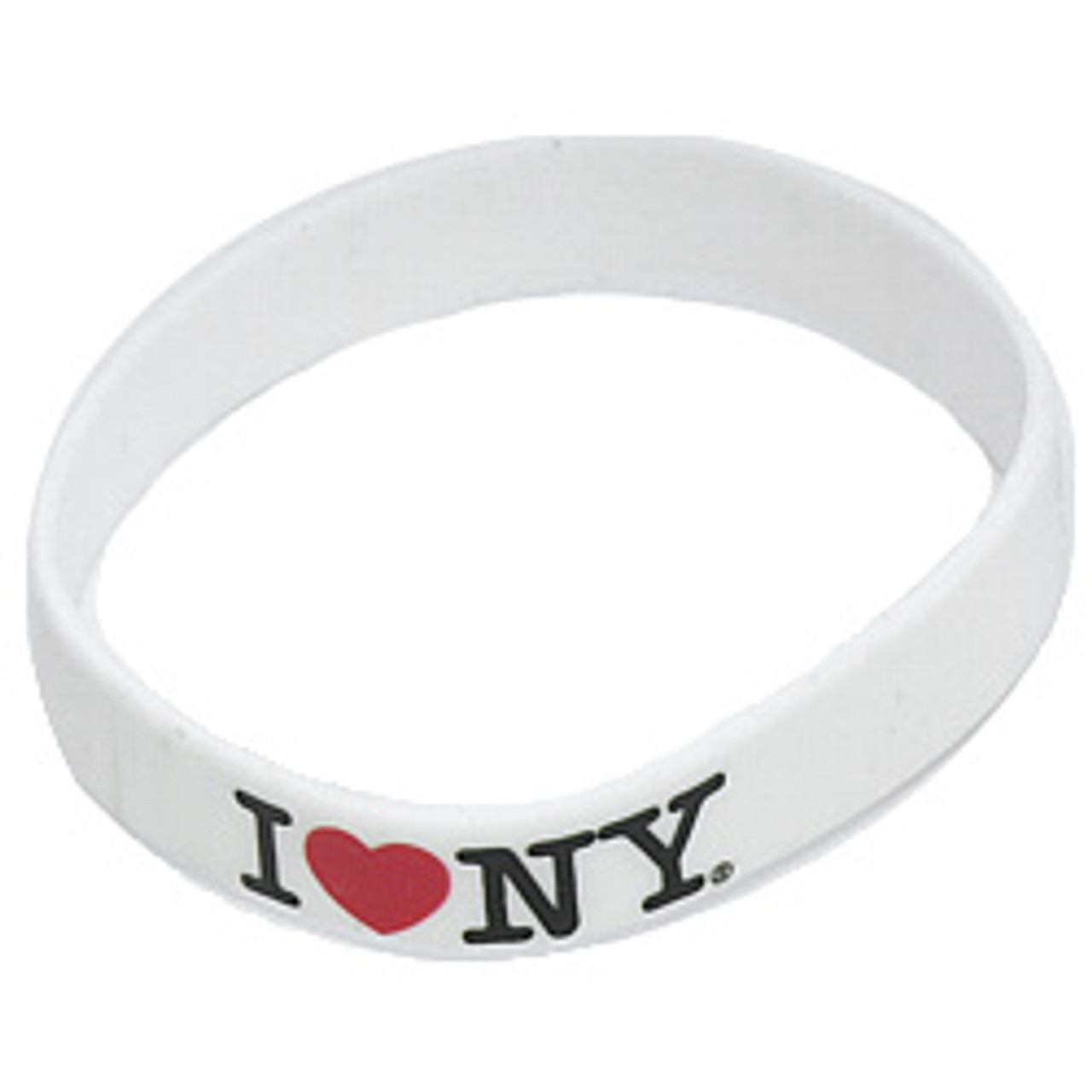 I Love NY Rubber Bracelet - White