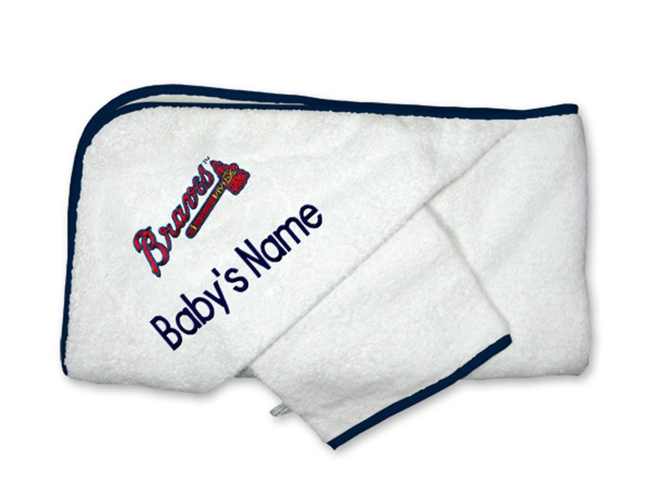 Personalized Atlanta Braves Baby One Piece And/or Bib 