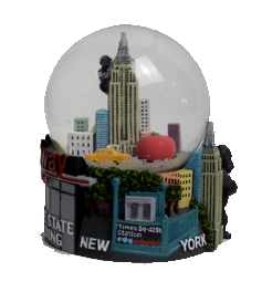 New York Popular Sites Colorful 65mm Snow Globe