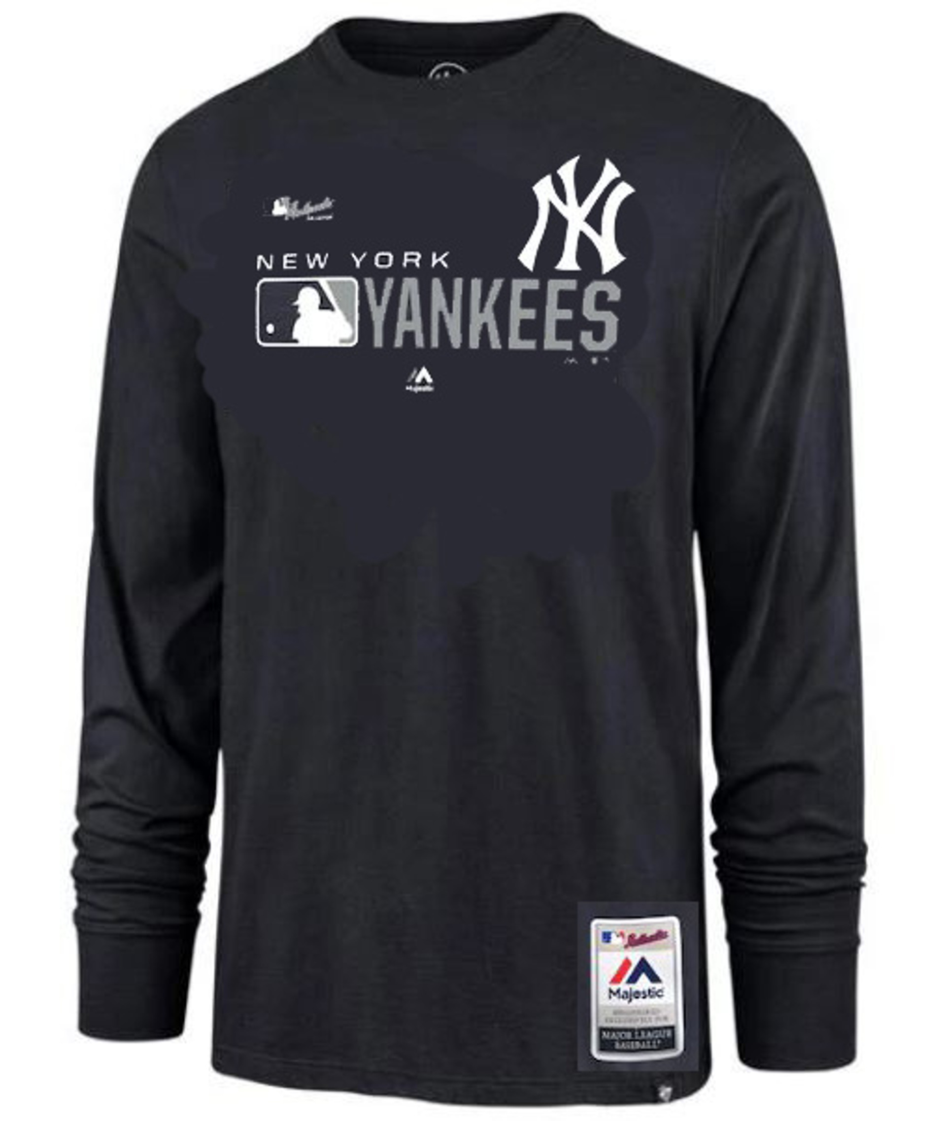 NYPD Full Chest and Sleeve Long Sleeve T-Shirt - Navy