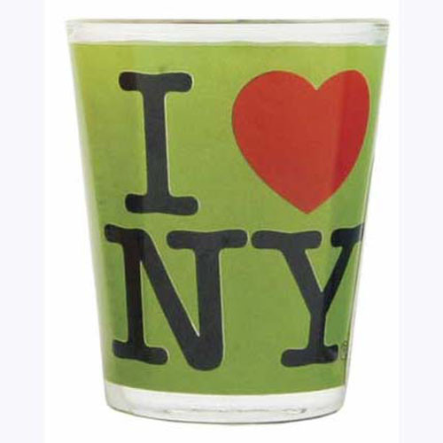 I Love NY Green Shot Glass