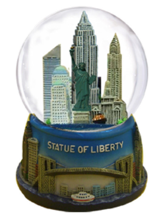 New York Popular Sites Colorful 65mm Snow Globe