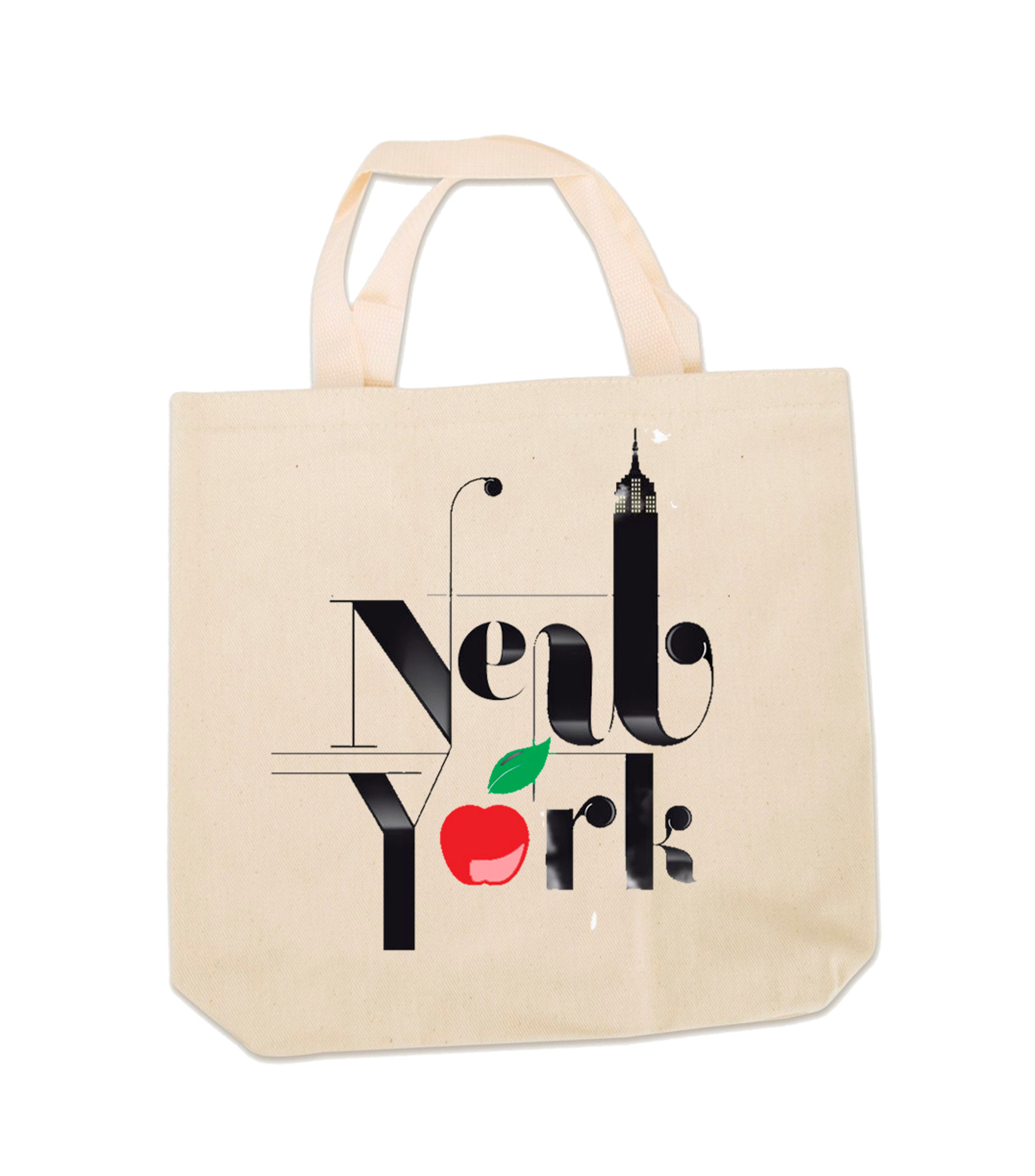 I Love NY White Canvas Tote Bag