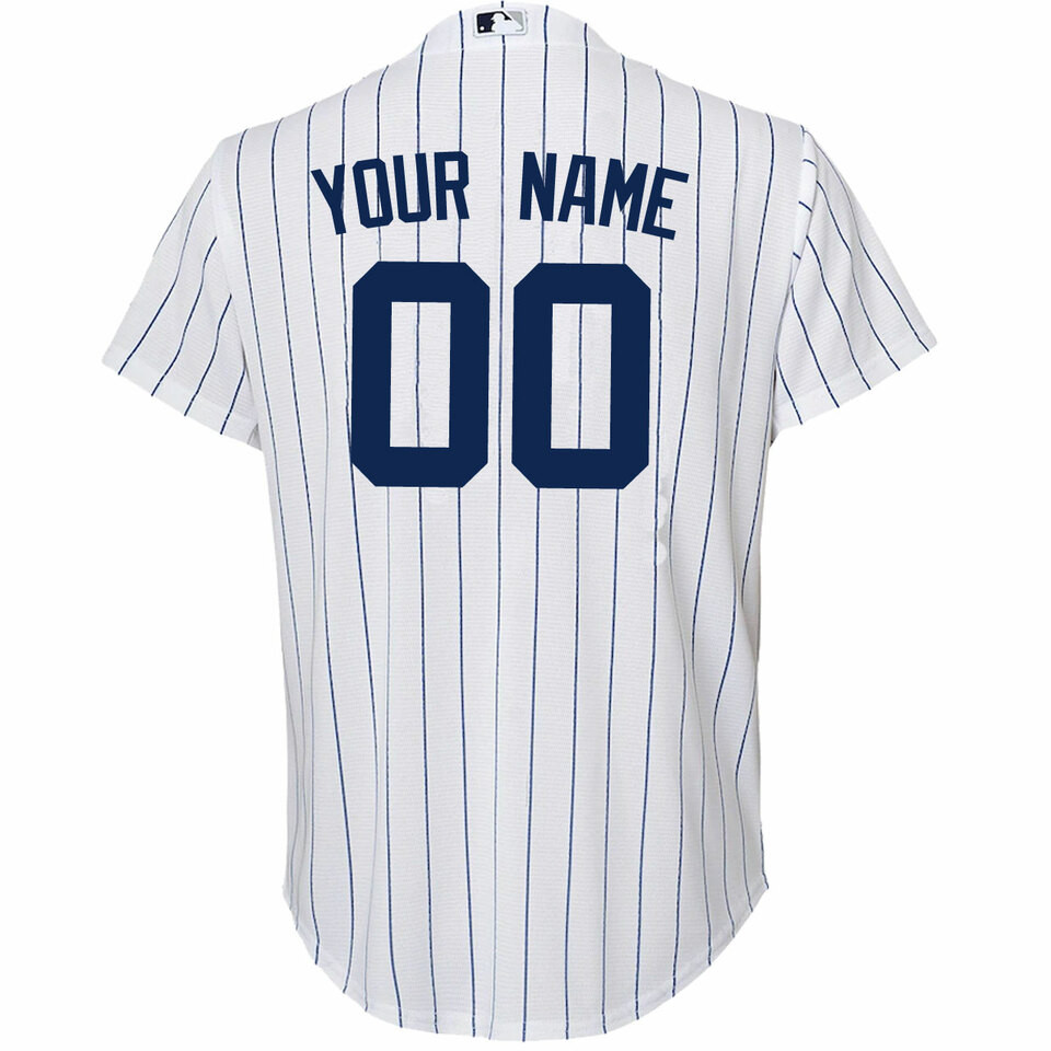 NY Yankees Replica Personalized Youth Home Jersey