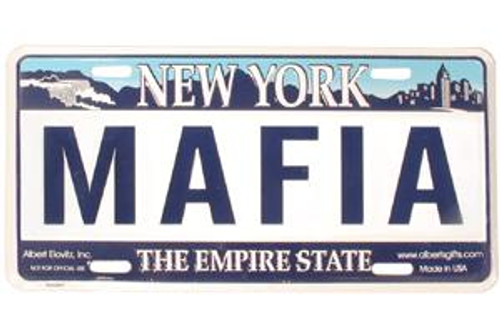 Mafia NY License Plate