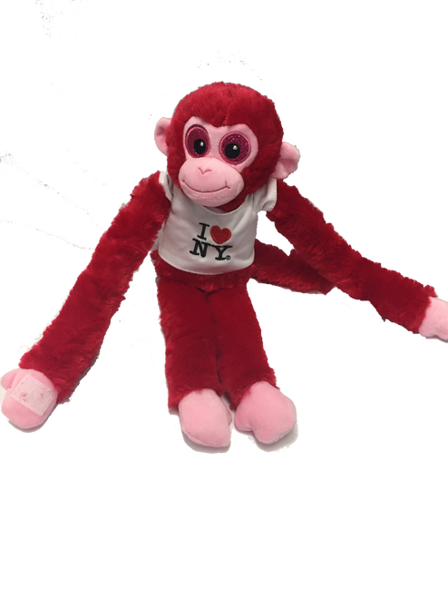 red stuffed monkey