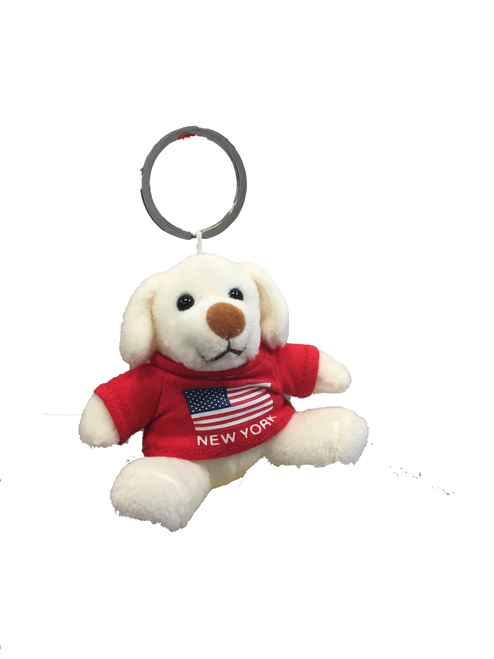 New York American Flag Plush Teddy Red T-Shirt