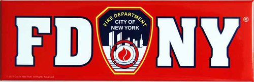 FDNY Red Panoramic Postcard Magnet 