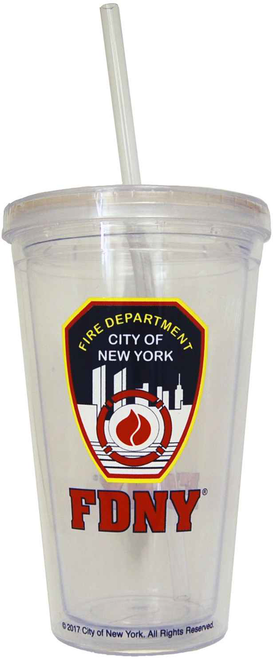 FDNY Shield Clear Tumbler