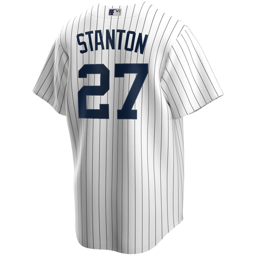 NY YANKEES JERSEY GIANCARLO STANTON 27 YOUTH KIDS LARGE SIZE 7 MAJESTIC  BASEBALL