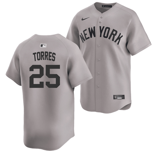 New York Yankees No25 Gleyber Torres Majestic Women's 2019 Postseason Official Cool Base Player Jersey White Navy