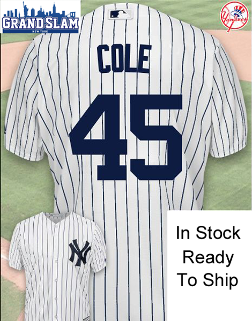 MLB New York Yankees (Gerrit Cole) Men's Replica Baseball Jersey.