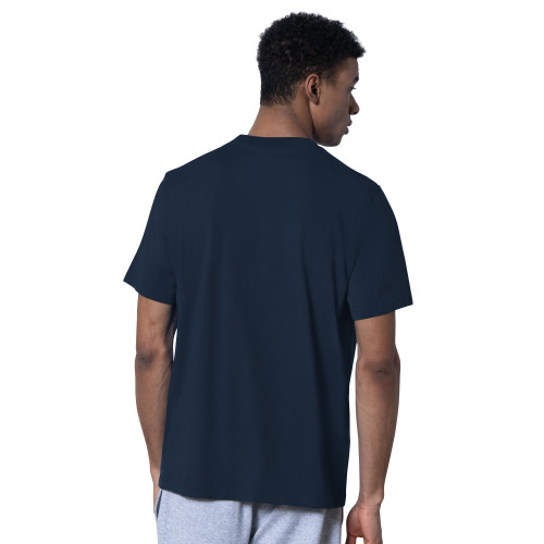 NY Yankees Cornerback Applique Navy T-Shirt by Starter - back
