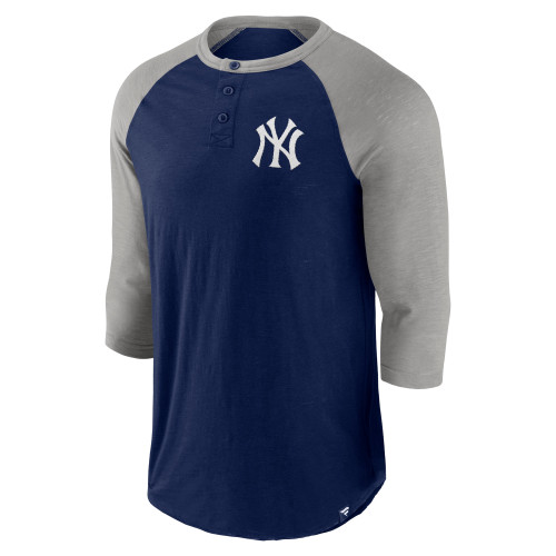 NY Yankees Zone Matchup 3/4 Sleeve Henley T-Shirt - front