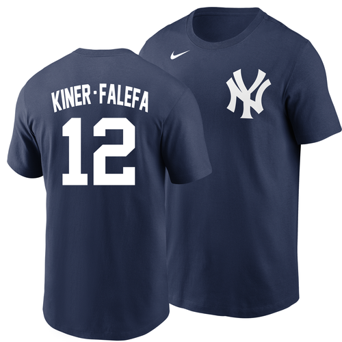 Isiah Kiner-Falefa Name and Number Banner Wave T-Shirt - Navy - Tshirtsedge