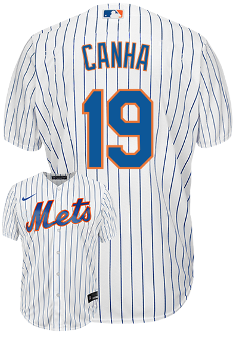 Mark Canha Youth Jersey - NY Mets Replica Kids Home Jersey