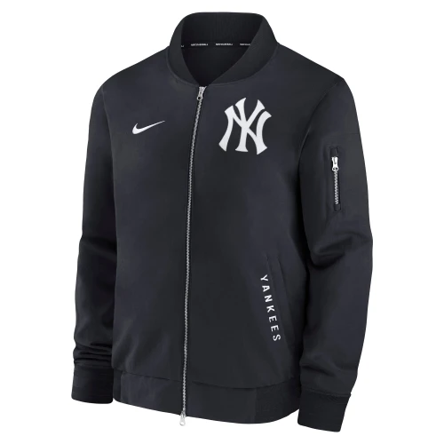 NY Yankees Authentic Dugout Bomber Jacket - Navy