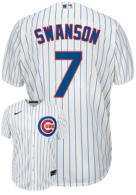 Dansby Swanson Youth Jersey - Chicago Cubs Replica Kids Home Jersey