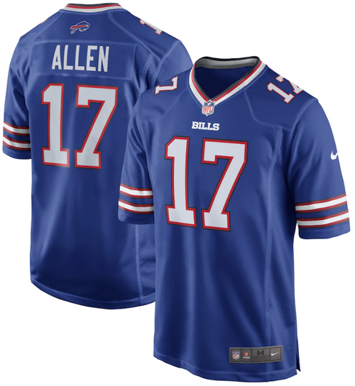 Josh Allen Jersey - Blue Buffalo Bills Adult Nike Game Jersey