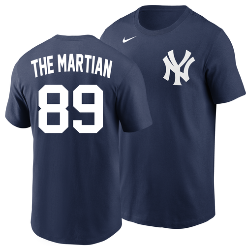 NEW YORK YANKEES GIANCARLO STANTON T SHIRT BOYS/YOUTH SMALL BLUE NEW with  tag