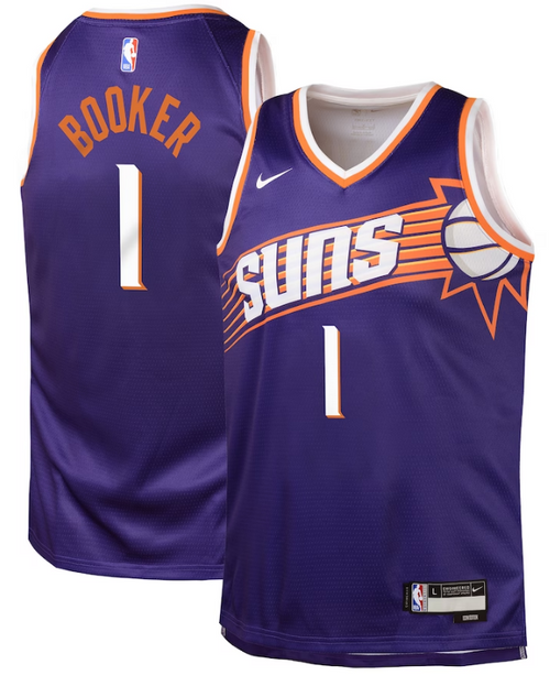 Devin Booker Youth Jersey - Purple Phoenix Suns Swingman Kids 22/23 Icon Edition Jersey