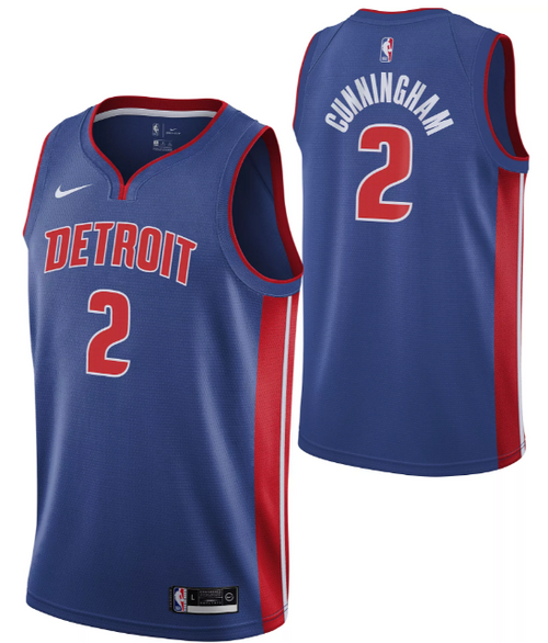 Cade Cunningham Youth Jersey - Blue Detroit Pistons Swingman Kids Icon Edition Jersey 