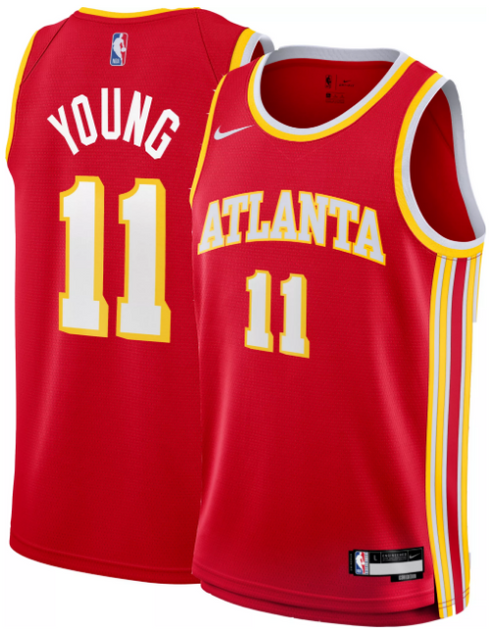 Trae Young Youth Jersey - Red Atlanta Hawks Swingman Kids Icon Edition Jersey 