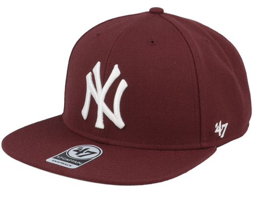 NY Yankees Captain Snapback Cap - Maroon