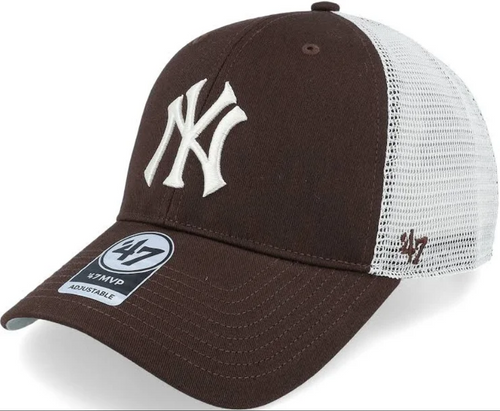 NY Yankees Mesh Flagship Cap - Brown Trucker Hat