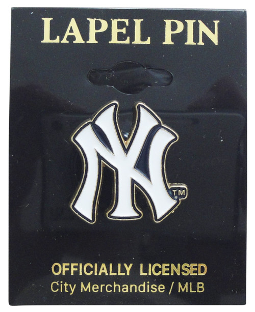 NY Yankees Lapel Pin - White NY Logo