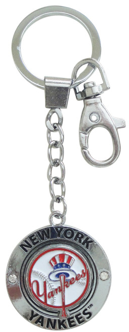NY Yankees Spinning Keychain - Team Logo