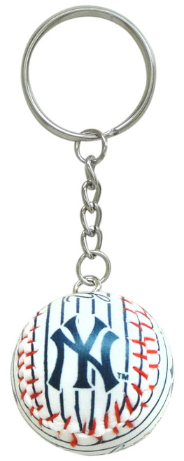 NY Yankees Mini Baseball Keychain - Pinstripe