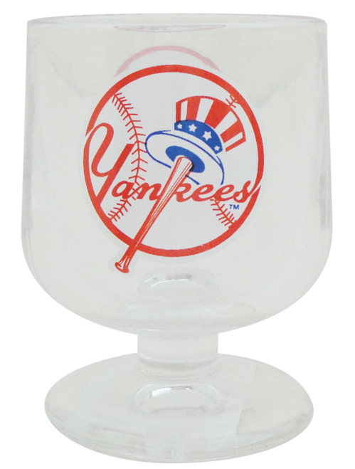 NY Yankees Mini Brandy Glass - Team Logo