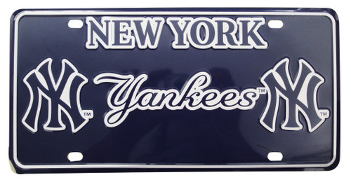 NY Yankees License Plate - Navy