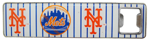 NY Mets Bottle Opener Magnet - Pinstripe