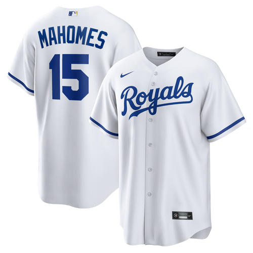 Patrick Mahomes Royals Jersey - KC Royals Crossover Adult Home Jersey