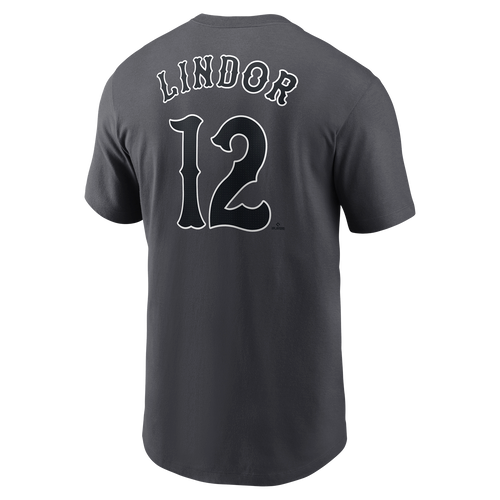 Francisco Lindor City Connect T-Shirt - Graphite NY Mets Adult T-Shirt - back