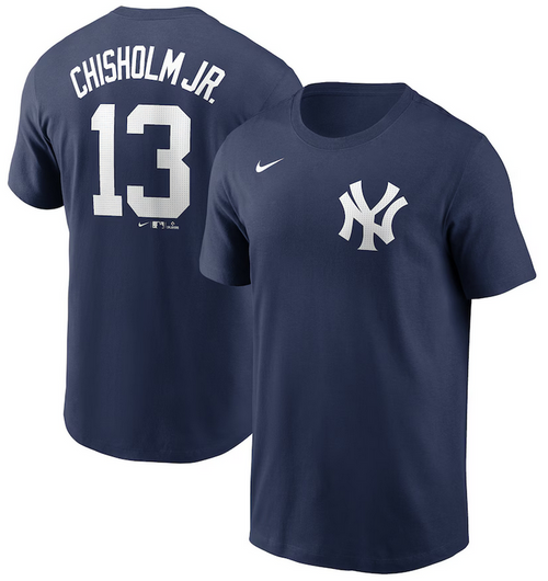 Jazz Chisholm Jr. T-Shirt - Navy NY Yankees Adult T-Shirt