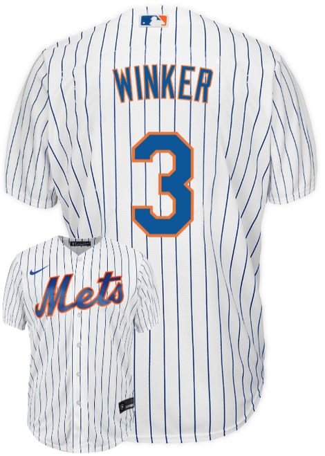 Jesse Winker Youth Jersey - NY Mets Replica Kids Home Jersey